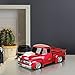QFX Bluetooth 1956 Pickup Truck Replica Speaker, 3-inch Speakers, Hands Free Link, Built-in Microphone, FM Radio and LED Party Lights, Red - BT-1956 RD