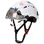Matte White Carbon Fiber Helmet Double Glasses