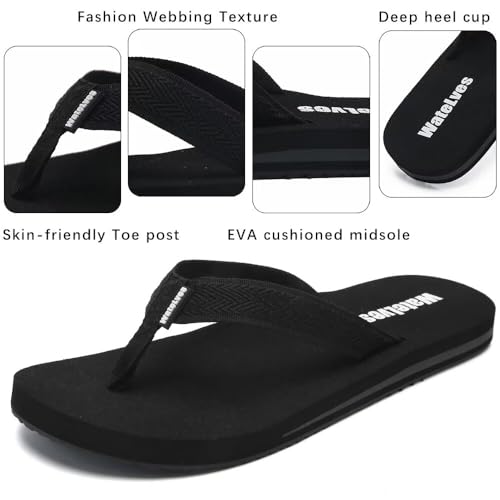 WateLves Womens-Flip-Flops-Thong-Sandals-Beach-Shoes Light and Comfortable for Vacation2