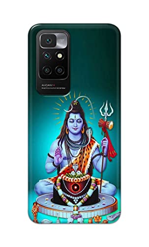 Image of Printed Hard Back Cover Case for Mi Redmi 10 Prime Back Cover (Lord Shiva) -1803