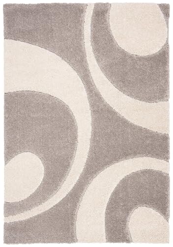 Image of Urban Modern Decor Features 5x7 Feet Modern Soft Shaggy Carpet Thick, Fluffy & 2 inch Pile Shag Rug for Your Kids Room, Bedroom & Livingroom(5x7 feet, Light Beige Moon)
