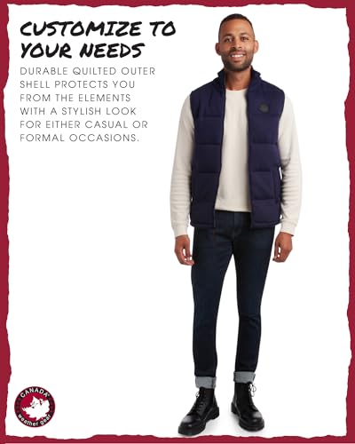 Image of CANADA WEATHER GEAR Men's Vest - Cozy Full Zip Up Puffer Sweater Vest for Men - Men's Casual Vest (M-XXL)