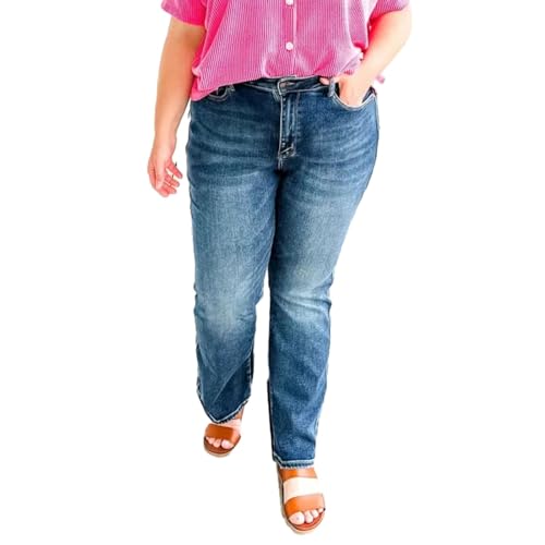 Women's Tummy Control Bootcut Jeans Holy Grail Jeans High Waisted Casual Denim Pants