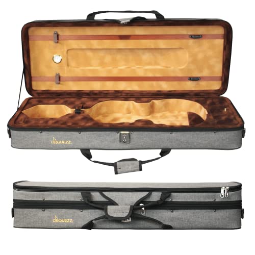 Estojo Retangular Luxo Para Viola Até 41 Interior Caramelo