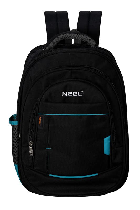 Neel Casual Backpack| Schoo, College Backpack for Men, Boys| Laptop Backpack|Water Resistant Bags|Shoulder Travel Bag (Black & Blue) (B0BG5PQ2XW) Amazon Price History, Amazon Price Tracker