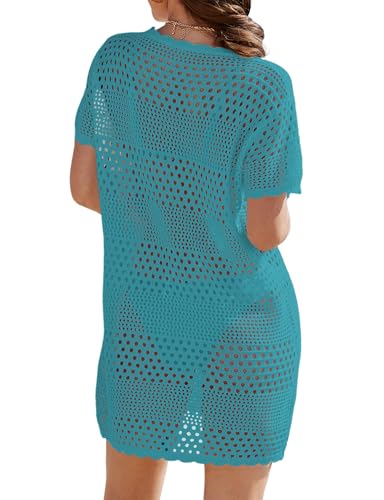 Image of Buauty Womens Swimsuits Coverup Bathing Suits Cover Ups Crochet Swimwear Bikini Beach Dresses 2026 Vacation Outfits
