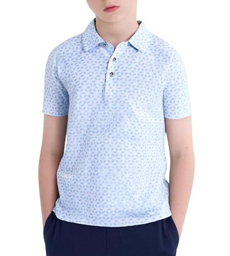 Damipow Boys Golf Shirt Moisture Wicking Youth Polo Shirts Quick Dry Kid Collared Shirt3