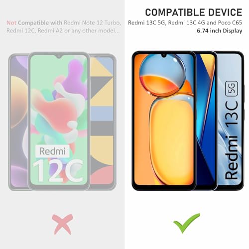 Image of Mr.Shield Top-Notch HD+ Tempered Glass Screen Protector Guard for Redmi 13C 5G / 13C 4G and Poco C65 (6.74 Inch), 9H Hardness, Military Grade Protection, Easy Installation kit