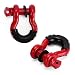 YITAMOTOR Shackles 3/4" D Ring Shackle with Black Isolator Washer 4.75 Ton 9,500 lb Off Road Heavy Duty Red Shackle Kit for Vehicle Recovery Towing Stump Removal