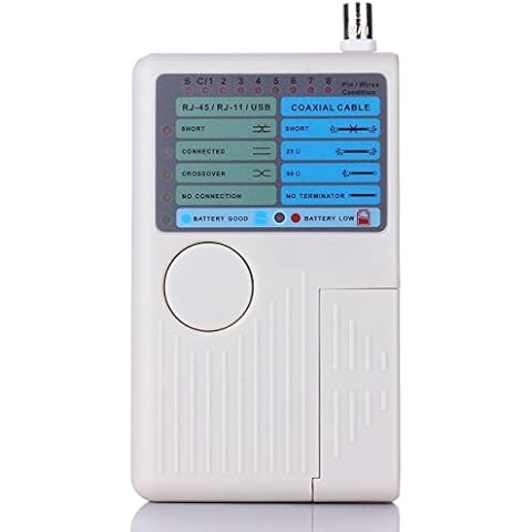 LEAGY 4 In 1 Network Cable Tester RJ45/RJ11/USB/BNC LAN Cable Cat5 Cat6 Wire Tester Cover