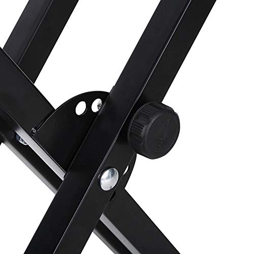 Lyrlody - Soporte para teclado, soporte para teclado de estilo X, portátil, doble soporte para órganos de música eléctrica, altura ajustable para 61 u 88 teclas