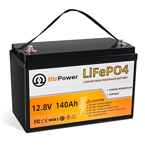 12V 140AH LiFePO4 Lithium Battery, 5000+ Cycles Deep Cycle LiFePO4