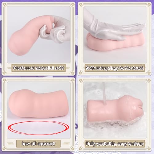 Image of Male Masturbator 3D Plush Nodes Channel Sex Toys Stroker Pocket Adult Toys for Men 1.48 LB