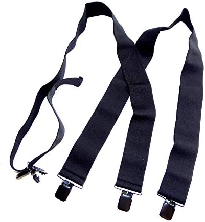 Holdup Traditional Style Under-Ups with USA Patented Metal "No-Slip" clips (Black 2" XL)