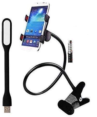 CQLEK® Trendy Metal Lazy Stand Bracket Mobile Phone Stand | Flexible | Portable - Foldable | 360 Degree | Gooseneck Long Arm Clip (Color May Vary)