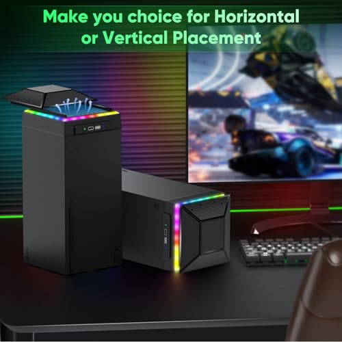 Ventilador de refrigeración para consolas Xbox, control de Gorixer AI, control de velocidad ajustable, con filtro de polvo y 7 luces RGB, sistema de refrigeración - imagen 7