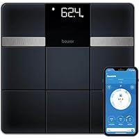 Beurer BF 450 bilancia pesapersone con connessione app tramite Bluetooth, bilancia impedenziometrica...