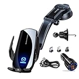 マツダ ms スマホホルダー 車載ホルダー アテンザ アクセラ CX-3 CX-4 CX-5 CX-8 ワイレス充電 自動開閉 360度回転 (マツダ, 黒)