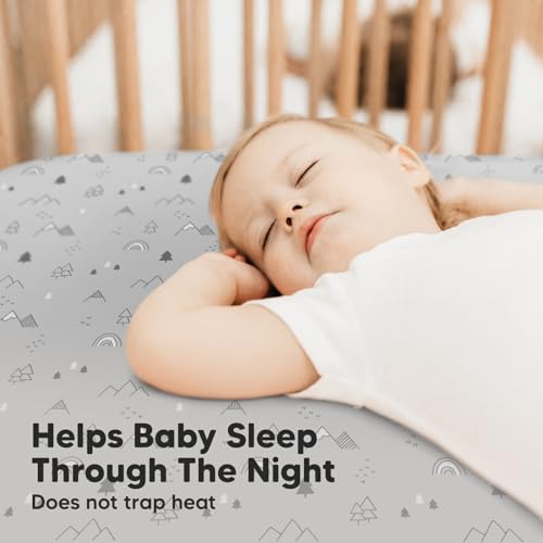 Keababies 2-Pack Crib Sheets For Boys,Girls - Viscose Derived From Bamboo Fitted Crib Sheet, Organic Baby Crib Sheets, Crib Mattress Sheet,Toddler Bed Sheets,Baby Sheets thumb #4