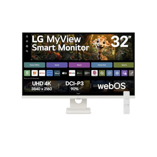 Smart TV 4K 55" LG UHD 55UA85 - Sua TV 4K Perfeita 11 Monitor LG MyView Smart - Tela UHD 4K 32", WebOS, ThinQ Home, Air...