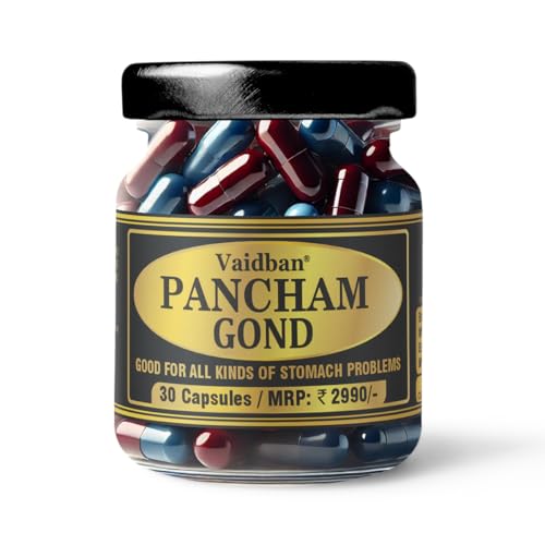 Vaidban Pancham Gond (30 Capsule)- Weight Loss Slim belly herbal Ayurvedic Capsule for Men Women