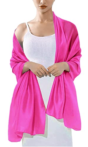 Silky Pashmina Scarves Plain Pure Color Shawl