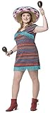  narrenkiste L3202080-60 tükis-bunt Damen Mexikaner Kleid Cowgirl Gr.60