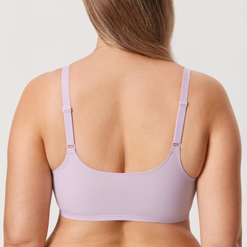 Image of DELIMIRA Women's Front Closure Bras Seamless Plus Size Plunge Underwire Unlined Comfortable Bra
