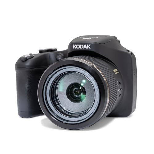 Kodak PIXPRO AZ653 – Appareil Photo Numérique Bridge 20MP, Zoom Optique 65X, Grand Angle 24mm, Vidéo Full HD 1080p, Viseur Électronique et Wi-FI – Noir