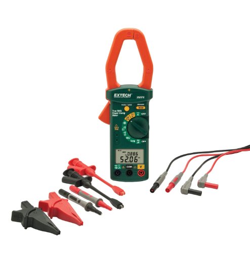 Extech 380976-K-NIST Single Phase/Three Phase 1000A AC Power Clamp Meter Kit with NIST