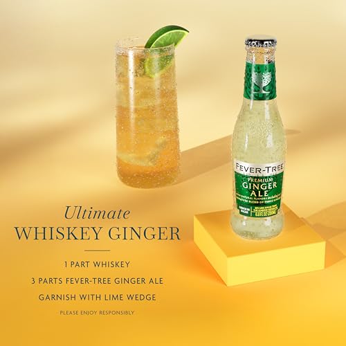 Image of Fever-Tree Ginger Ale - Premium Mixer for Cocktails and Mocktails, 6.8 fl oz Bottles, Pack of 24 - Naturally Sourced, Non-GMO