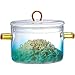 Pentola A Calore Lento - Barca In Moderna Trasparente 900 Ml Con Coperchio, Cottura Di Borosilicato Resistente Al | Ideale Per Zuppe E Noodles, Preparazione Del Latte Caldo, Uso Do immagine
