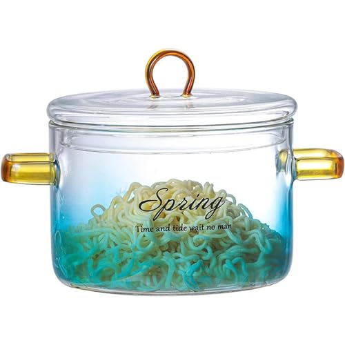 transparente - Olla a fuego lento resistente al calor, olla de cocción gradiente de 900 ml | Reciplos de preparación de alimentos seguros para el hogar confiable en el hogar, fideos