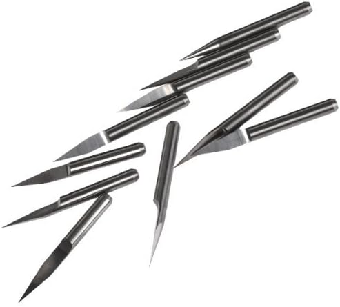 VEDA 20 Degree 0.1mm Carbide Engraving Bits CNC Router Tool for PCB Board (Pack Of 10)