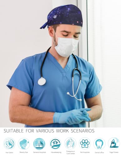 Image of Kousenpu Scrub Caps for Men, Adjustable Surgical Cap, Breathable Medical Hat for Doctors, Nurses & Healthcare Professionals