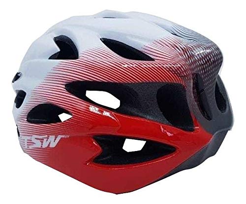 Capacete Ciclismo Tsw Raptor 2019 Com Sinalizador Led Branco/cinza/vermelho
