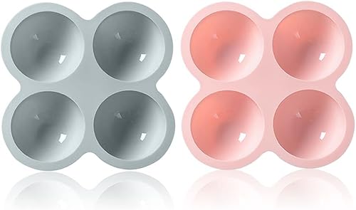 Miniatura 8 de 2 moldes de silicona esférica, molde de silicona de 4 cavidades, molde de chocolate de gelatina de caramelo, moldes para hornear galletas sándwich