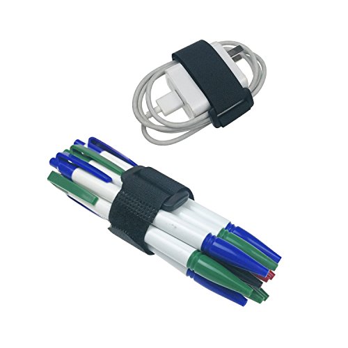 50 Piezas Correas de Sujeción Reutilizables para Cables, Correas de Cable con Gancho y Lazo 0.8" x 6" (Negro) miniatura 7