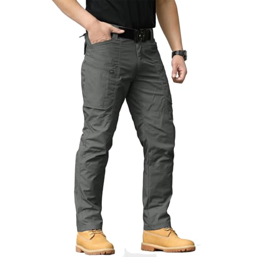 NAVEKULL Men's Hiking Tactical Pants Rip-Stop Military Combat Cargo Pants Lightweight Army Work Outdoor Trousers