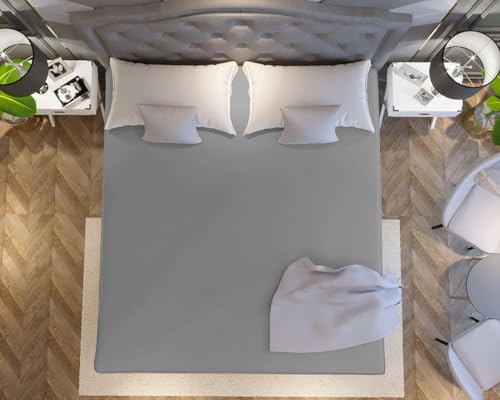 Image of La Verne 100% Waterproof Premium Cotton Feel Mattress Protector Queen Size 78 x 60 Inches | Breathable and Hypoallergenic Ultra Soft Fitted Bed Protector Cover