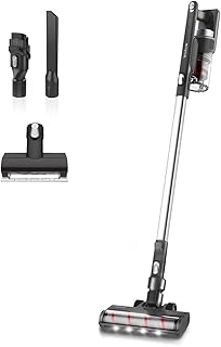 コードレス 掃除機 サイクロン 超吸引 23Kpa 300W スティッククリーナー 軽量 ハンディクリーナー 高速振動 布団掃除 静音 車用 モーターパワーヘッド 穴なし収納 LED 黒 Womow W5pro