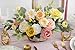 RUIDKUN Artificial Flower Assortment for DIY Centerpiece Arrangement Wedding Hand Bouquet Flower Bouquet Centerpiece Arrangement Party Baby Shower Home Decoration (Pink Yellow)