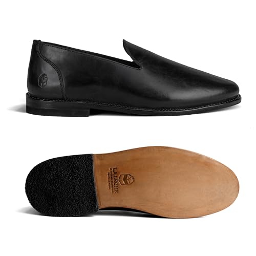 The Montana, Leather Slip On Loafers, Business Casual Shoes for Men, Mens Dress Sneakers, Men's Boat Shoe, Slipper & Moccasins Alternative, Comfortable Dressy Brown & Black, Non Slip Work Loafer