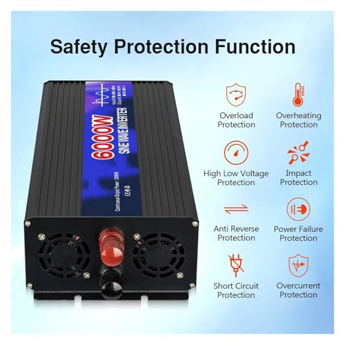 Onduleur Sinusoïdale 6000W 60V Transformateur Électrique Stable contre Surtensions - 3