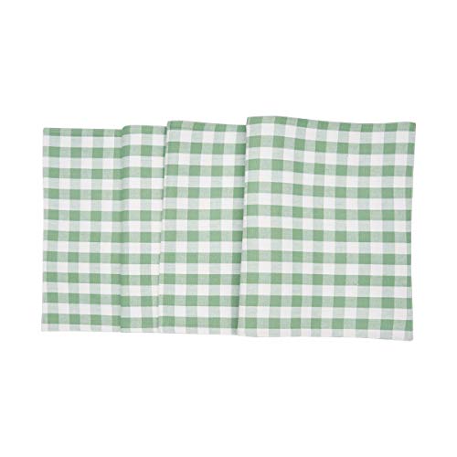 C&F Home Ashford Sage Table Runner Checkered Gingham Green Cotton 13" X 72" Machine Washable Table Linen 13" X 72" Green #TOP28