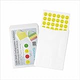1200 Aufkleber Lachgesichter 2,5 cm – Glücklich, Traurig und Neutral – Mehrfarbig Etiketten – Rot Gelb Grün Sticker