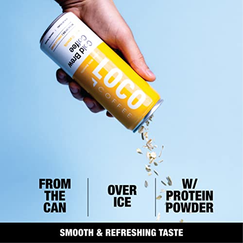 Loco Coffee Vanilla Honey Oat Milk Latte Cold Brew Coffee [Vanilla Honey] 11 Ounce Can, Pack Of 12 | Gluten Free And Dairy Free | Low Sugar, Low Calorie Iced Coffee #TOP4