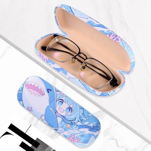 Image of PERFECTSIGHT Hard Shell Eyeglasses Case, PU Leather Protective Glasses Case, Cute Eyeglass Case for Women Men Girls