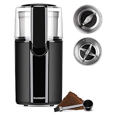AMAZON - SHARDOR Coffee Grinder Electric, Spice Grinder Electric, Herb Grinder, Grinder for Coffee Bean Spices and Seeds with 2 Removable Stainless Steel Bowls, Black