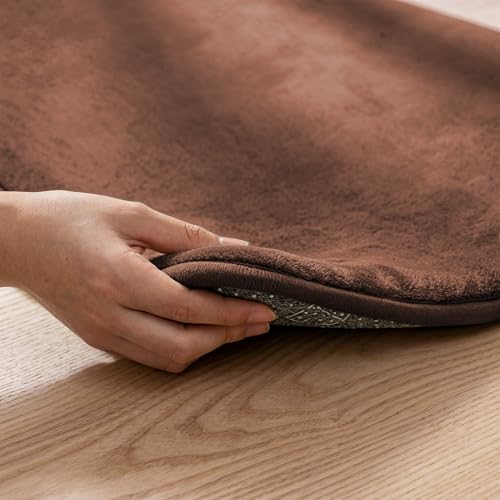 Image of 1.3 inch Thick Baby Floor Play Mat 50x50 Padded Foam Mat for Kids Brown | Memory Mat for Baby to Play on Floor Waterproof Easy Care with Non-Slip Tummy Time Play Mat for Nursery Playroom Classroom